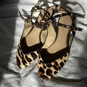 Gianni Bini Leopard Print Pointed Toe Sandal Flats